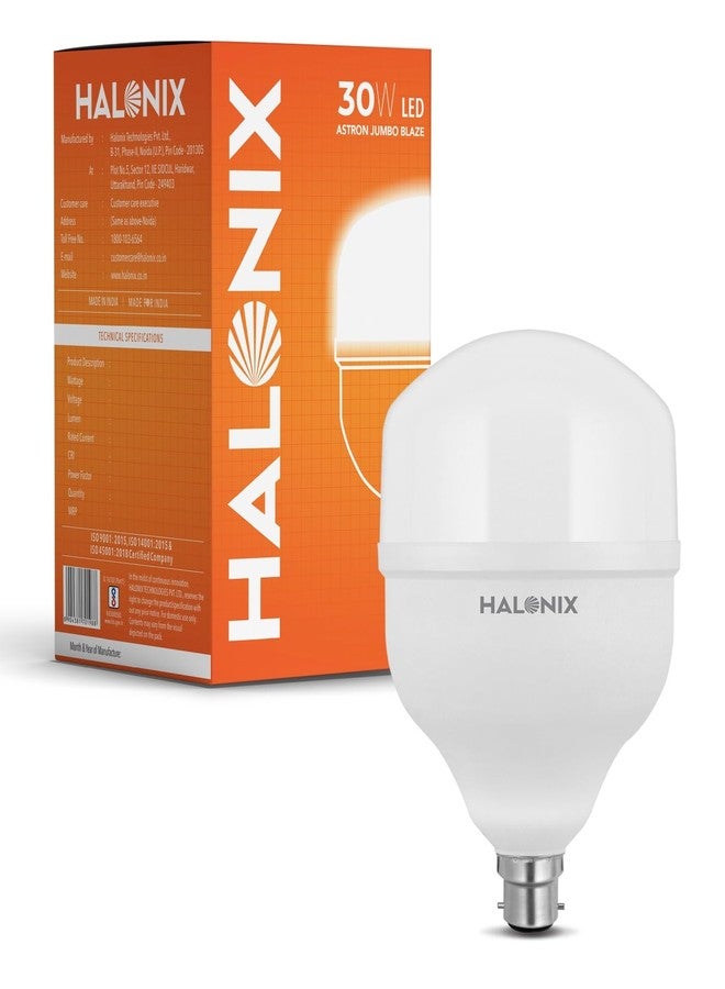 Halonix Jumbo 30W LED Bulb | Cool Day Light (6500K) |Pack of 1 |Energy Efficient| 4kv Surge Protection |Base- B22 | High Wattage Led Bulb| - Image 1